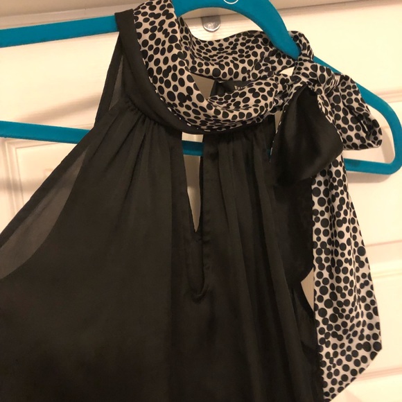 WH|BM tie neck blouse - Picture 3 of 5